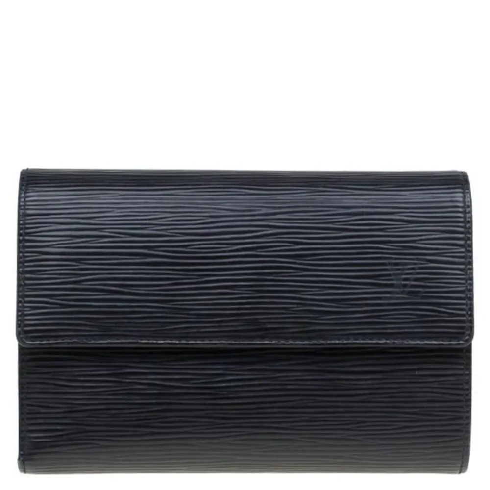 Louis Vuitton Black Epi Leather Porte Tresor Trifold Wallet